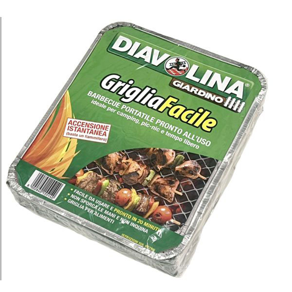 BARBECUE GRIGLIA FACILE     cm 32×25 h 5 DIAVOLINA