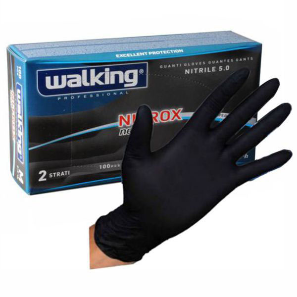 GUANTI NITRILE NITROX NERO L        Pz 100 WALKING