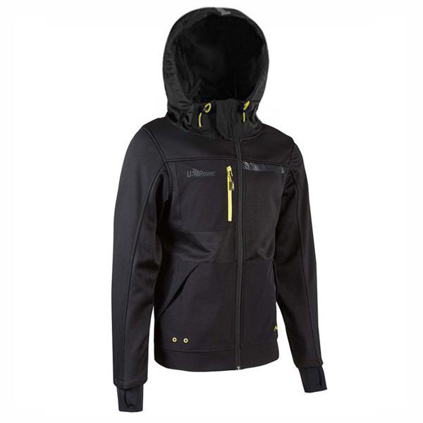 FELPA ZIP LUNGA BLACK CARBON L       GALAXY UPOWER