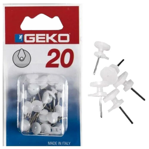 GANCIO GRIP NYLON BIANCO Pz 20                GEKO