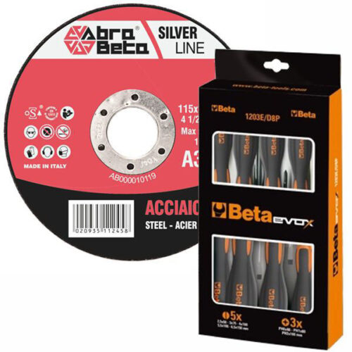 DISCO ABR TAGLIO FERRO 115x1,6 KIT ABRA BETA