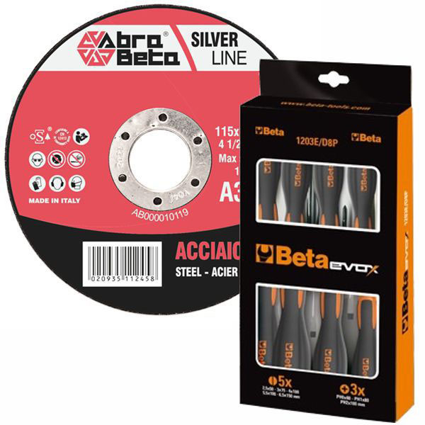 DISCO ABR TAGLIO FERRO 115x1,6 KIT ABRA BETA