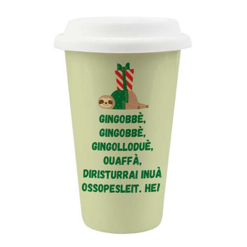 TAZZA MUG CERAMICA COPERCHIO GINGOBBE' ml 260 SOOR