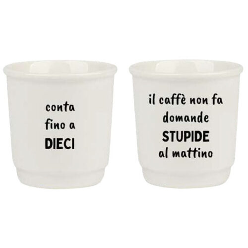 TAZZA CAFFE CERAMICA DIECI         ml 90 Pz 2 SOOR