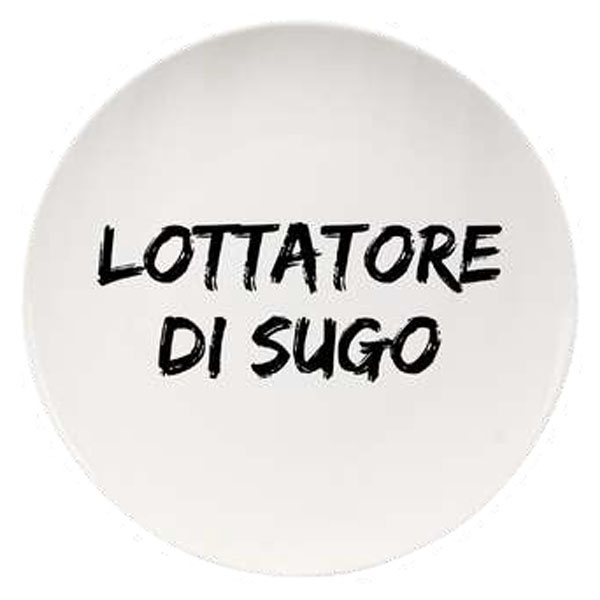 PIATTO CERAMICA PIANO LOTTATORE SUGO cm 26,5 SOOR