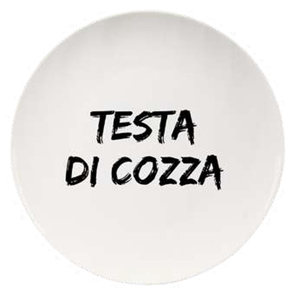 PIATTO CERAMICA PIANO TESTA DI COZZA  cm 26,5 SOOR