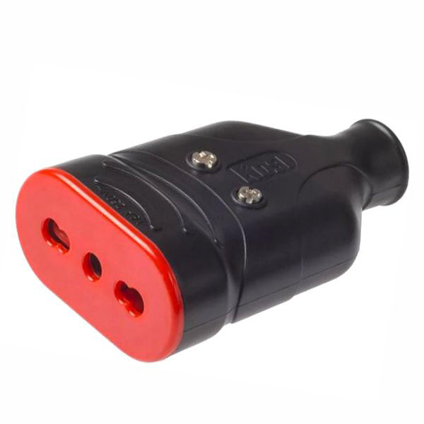 PRESA DIRITTA 10/16A+T NERA          ELA PLUG ROSI
