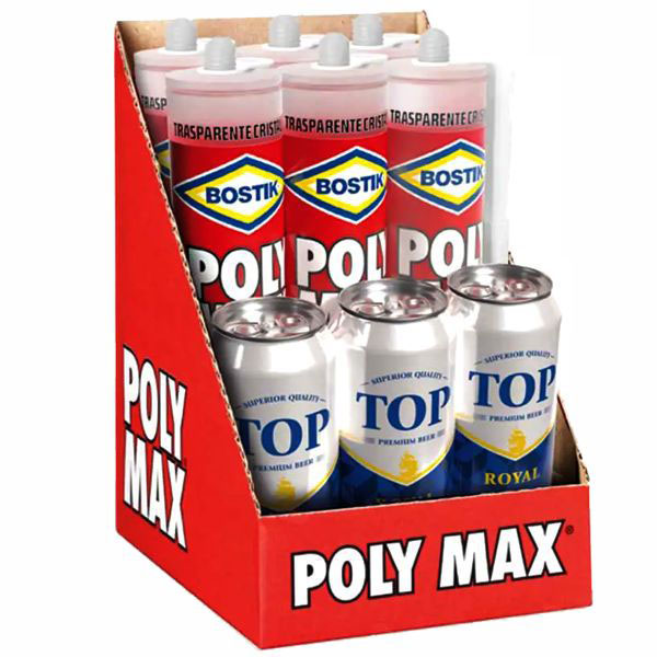 ADESIVO POLY MAX g 300 CRISTAL PROMO   Pz 9 BOSTIK