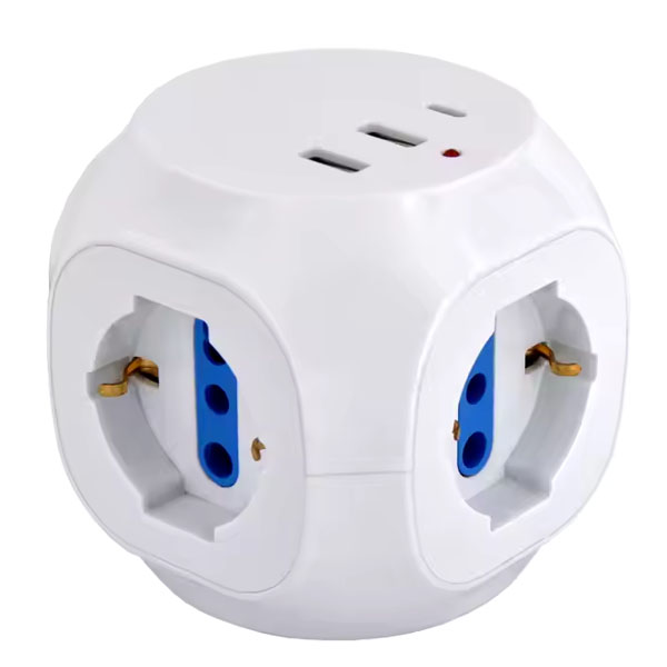 MULTIPRESA CUBO 3x2PT SK 3xUSB INT   SYNTESY 12560