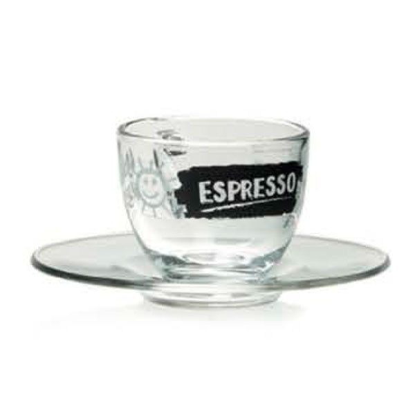 TAZZA CAFFE VETRO BRAZIL LAVAGNA        Pz 6 CERVE