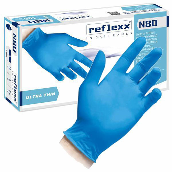 GUANTI NITRILE N80B POWDER FREE L   Pz 100 REFLEXX