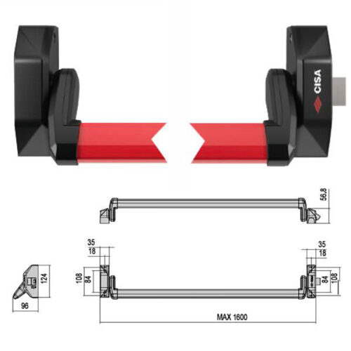 MANIGLIONE ALPHA PUSH LATERALE     5M001-10-0 CISA