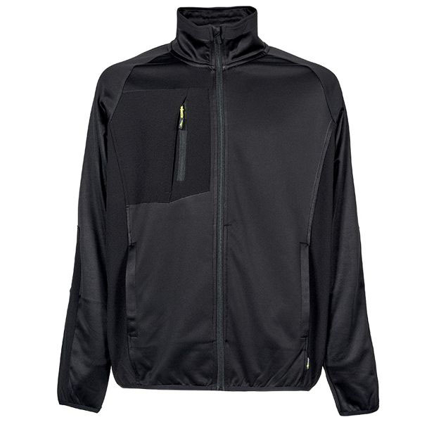 FELPA ZIP LUNGA BLACK CARBON L         HULL UPOWER