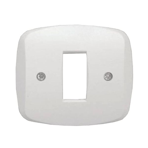 COPRINTERRUTTORE ABS BIANCO OVALE 1POSTO