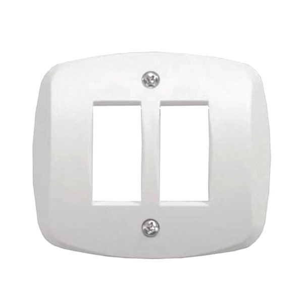 COPRINTERRUTTORE ABS BIANCO OVALE 2 POSTI