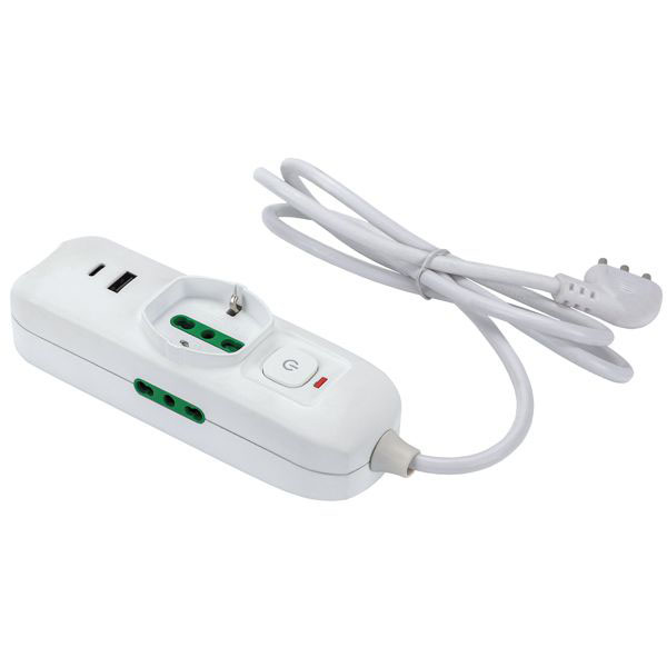 MULTIPRESA 2x2PT 1xSK LAT USB INT TRIAX 474124 FME