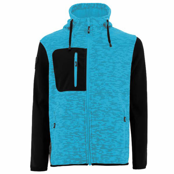 FELPA ZIP LUNGA CIANO FLUO L        RAINBOW UPOWER