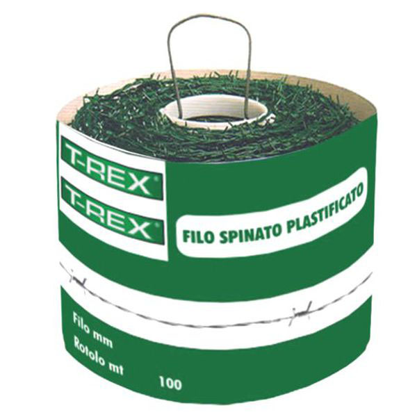 FILO SPINATO PLASTICATO    mm 2,1 m 100 TREX 08614