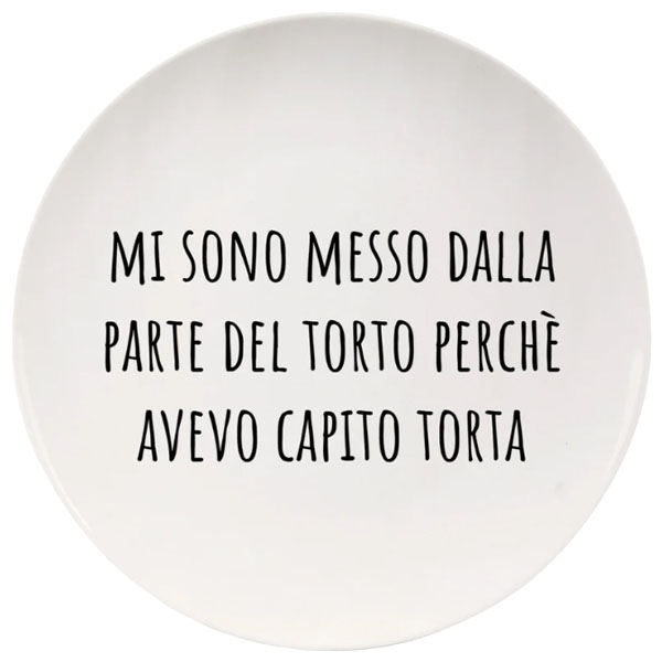 PIATTO CERAMICA PIANO TORTA           cm 26,5 SOOR