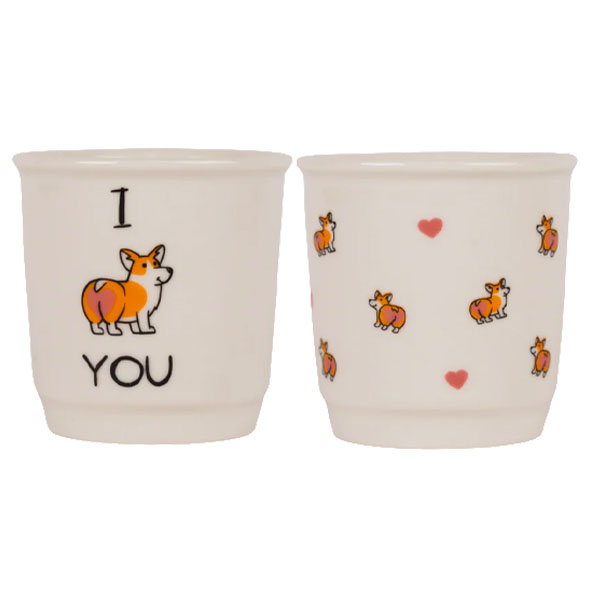 TAZZA CAFFE CERAMICA CORGIE        ml 90 Pz 2 SOOR