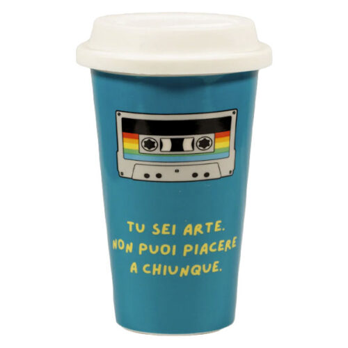 TAZZA MUG CERAMICA COPERCHIO ARTE      ml 260 SOOR
