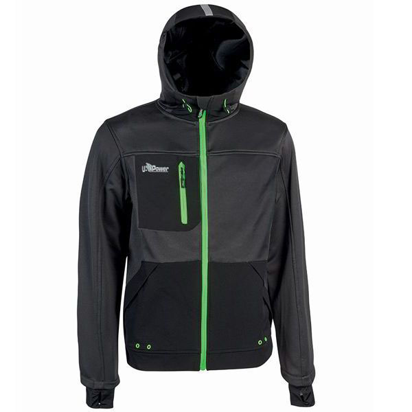 FELPA ZIP LUNGA ASPH.GREY GREEN XL   GALAXY UPOWER