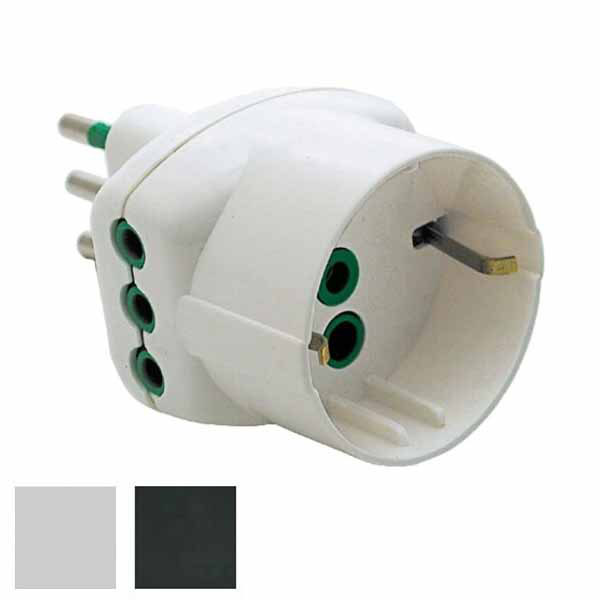 ADATTATORE TRIPLO 10A+T SK NERO 82211 FME
