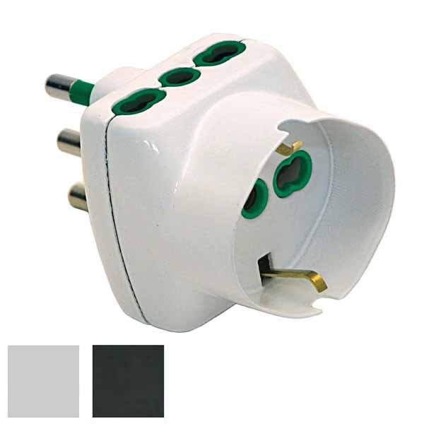 ADATTATORE TRIPLO 16A+T SK NERO 82241 FME