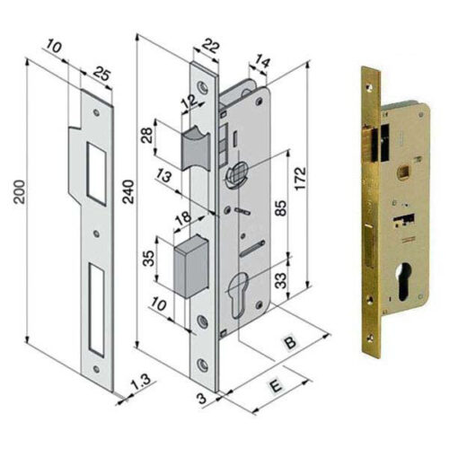 SERRATURA INF.LEGNO              015.80.00.0 WELKA