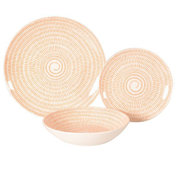 SERVIZIO PIATTI PORCELL.SPIRALE   Pz 18 XTRA 11693