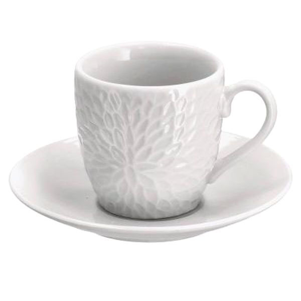 TAZZA CAFFE PORCELLANA RAMI                Pz 6 AD