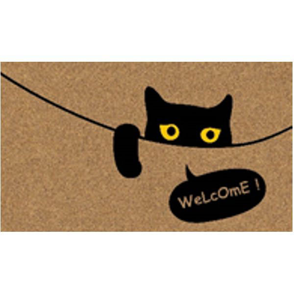 ZERBINO COCCO/PVC GATTO NERO  cm 40x 70 XTRA 11698