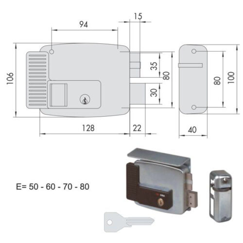 ELETTROSERRATURA APP.FERRO SX      11761-50-2 CISA