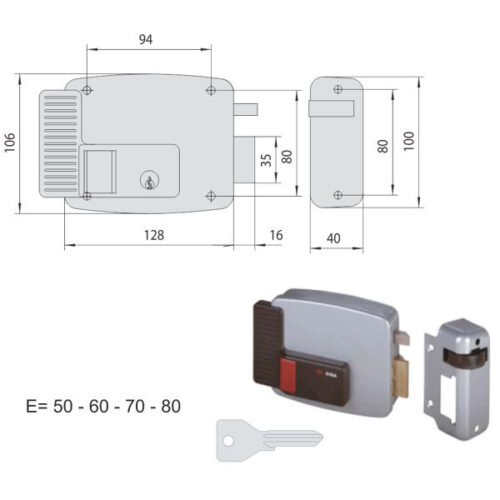 ELETTROSERRATURA APP.LEGNO DX    11611-60-1N7 CISA