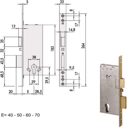 ELETTROSERRATURA INF.LEGNO         12011-40-0 CISA
