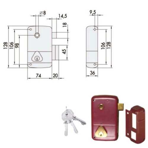 SERRATURA APP.LEGNO SX             50211-45-2 CISA