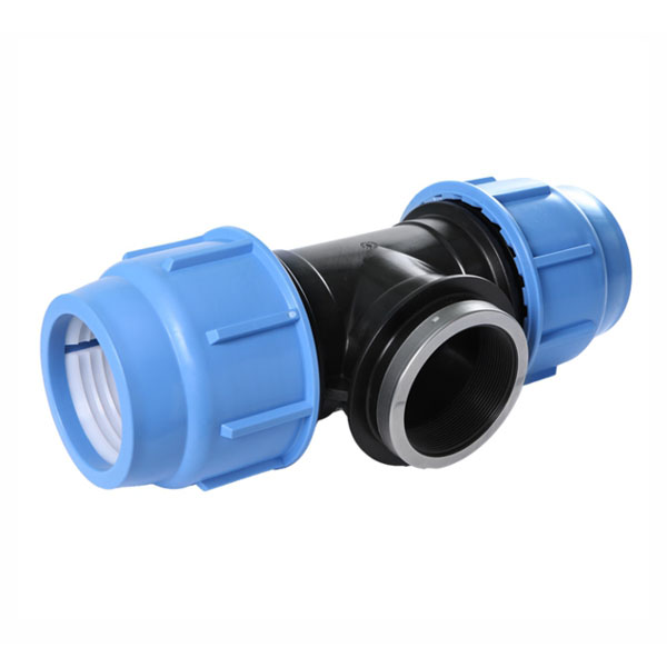 RACCORDO PRESSIONE POLIPROPILENE T F 1/2" mm 20