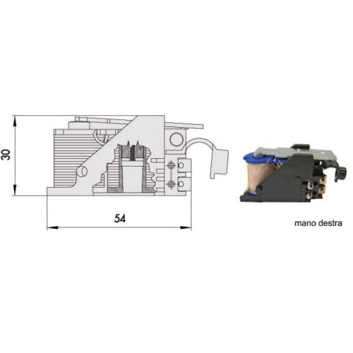 BOBINA ELETTROSERRATURE V.12 DX    07118-00-1 CISA