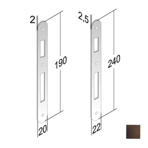 INCONTRO SERRATURE PATENT BT 8x90 BRONZATO      GB