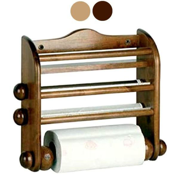 PORTAROTOLO LEGNO LUSSO ROTOLI 3 NATURALE   CALDER