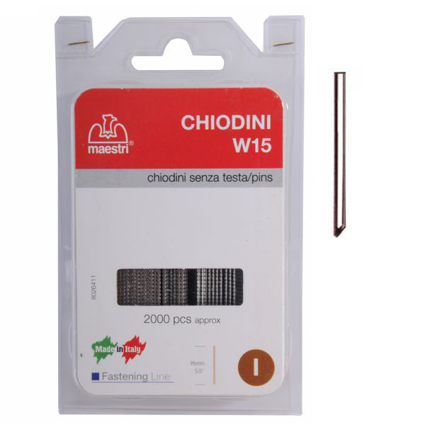 CHIODI FAST mm 15 Pz 2000 NO TESTA     W15 MAESTRI