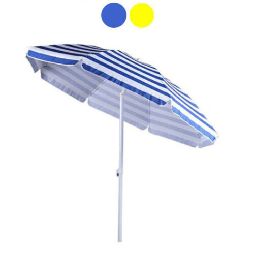 OMBRELLONE ACCIAIO COT.BIA/BLU     200 VETTE 05142