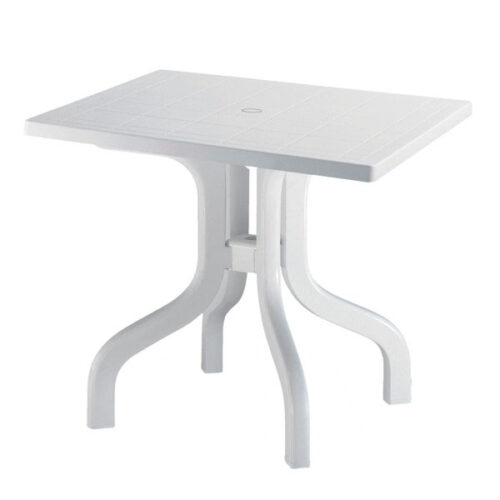 TAVOLO RESINA RIBALTO BIANCO      80x 80 1829 SCAB