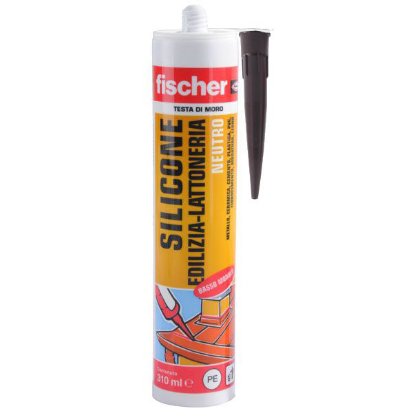 SILICONE NEUTRO SBM310 TESTA MORO ml 310 FISCHER