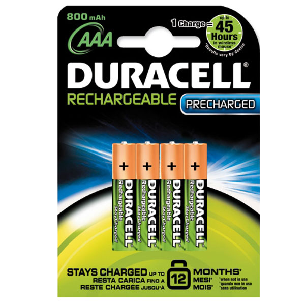 PILA STAYCHARGED MINISTILO mAh  750  Pz 4 DURACELL