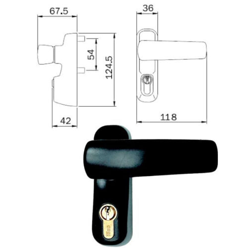 COMANDO ESTERNO MANIGLIONI IDEA      94021005 ISEO