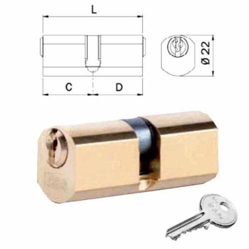 CILINDRO SFACCETTATO 54-27-27       840027277 ISEO