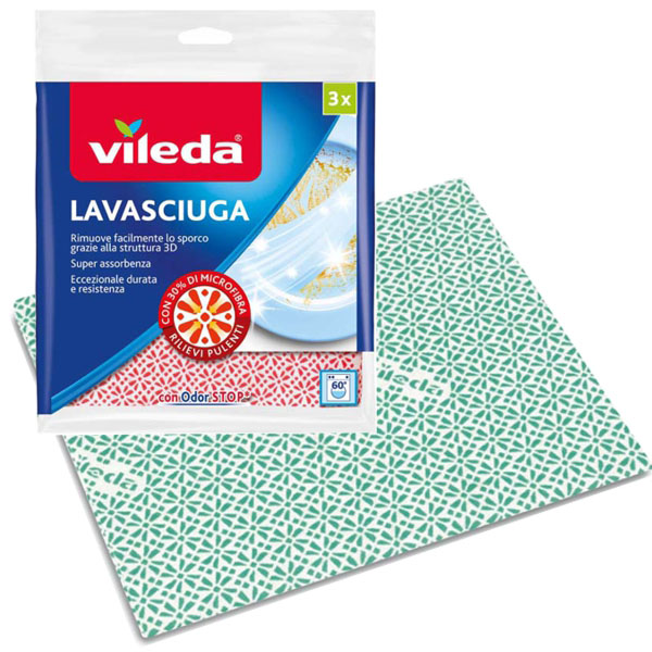PANNO MULTIUSO LAVASCIUGA     Pz 3 cm 36×34 VILEDA