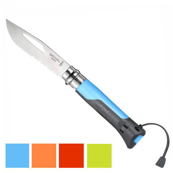 COLTELLO VIROBLOC INOX N. 8 OUTDOOR AZZURRO OPINEL