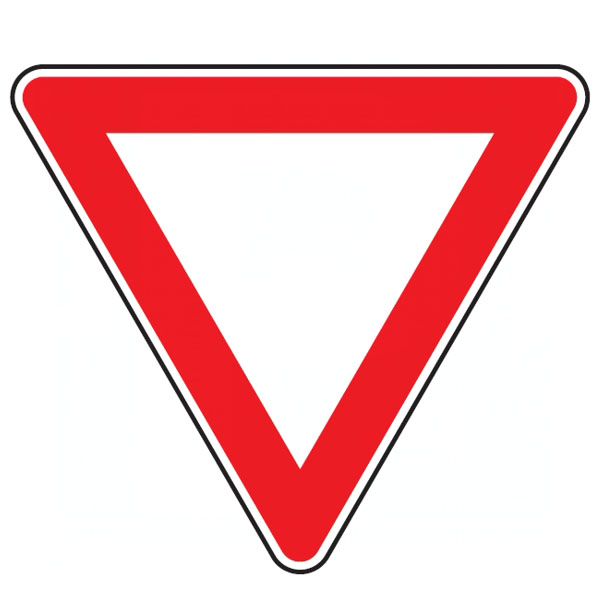 CARTELLO STRADALE DARE PRECEDENZA               3G